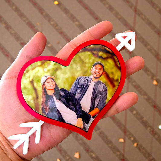 Personalized Heart Photo Fridge Magnet Sentosa