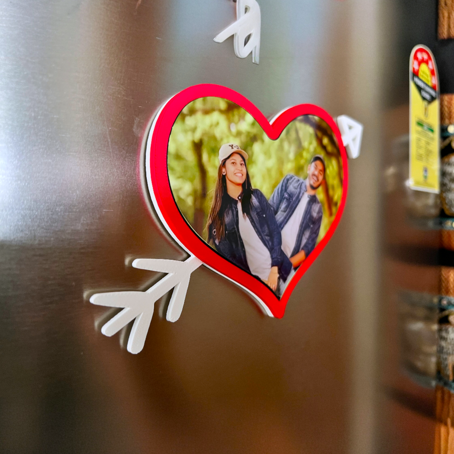 Personalized Heart Photo Fridge Magnet Sentosa