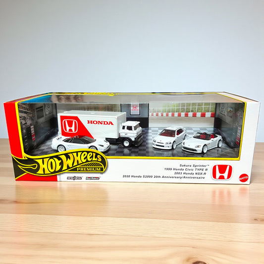 Hot Wheels Premium - Honda Set of 4 - Civic, NSX-R, S2000, Sprinter (2025 Edition) Collectors Pack JBM08 Mattel