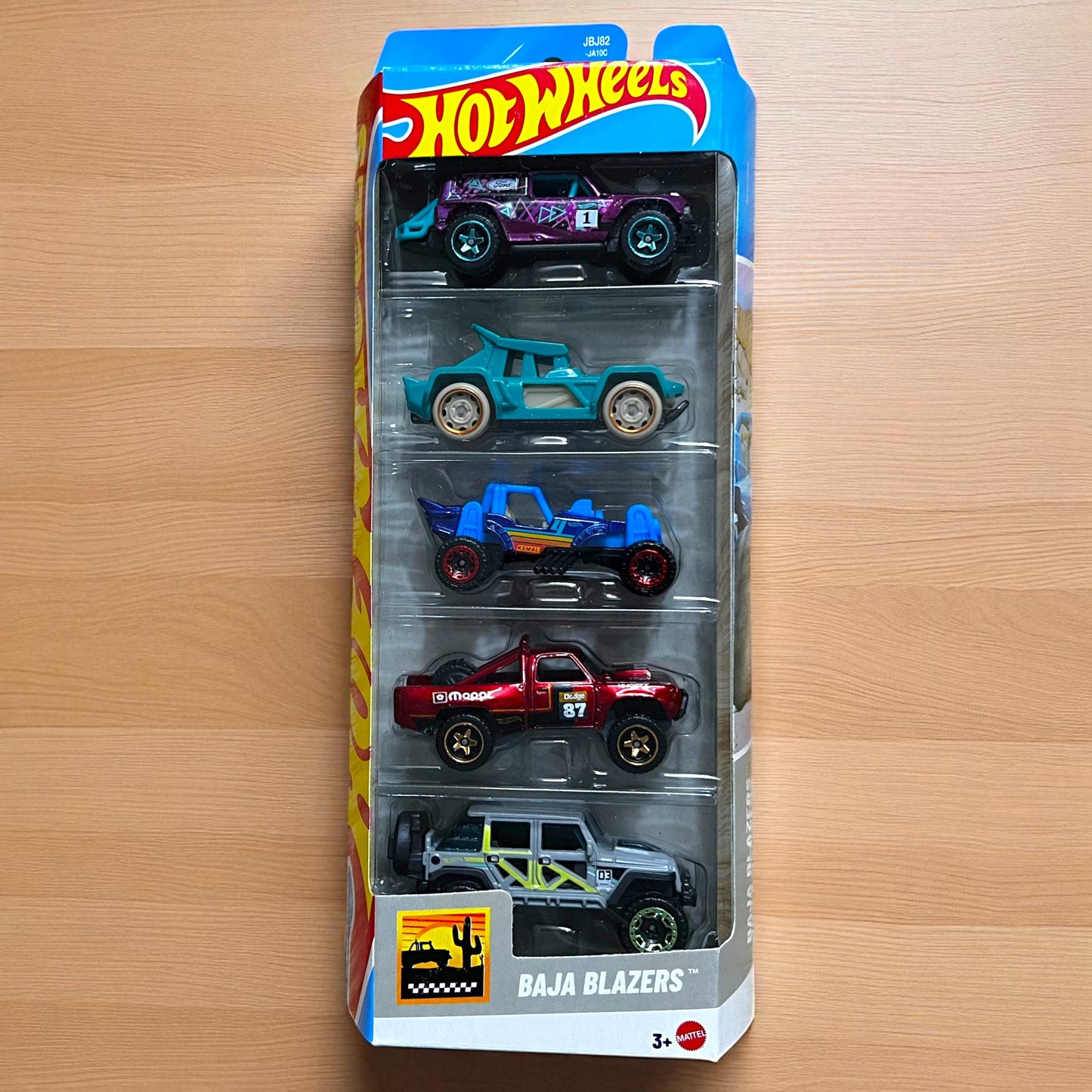 Hot Wheels Pack of 5 - JBJ82 Series - Baja Blazers Edition (2025) Off-Road Set Mattel
