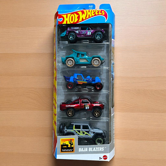 Hot Wheels Pack of 5 - JBJ82 Series - Baja Blazers Edition (2025) Off-Road Set Mattel