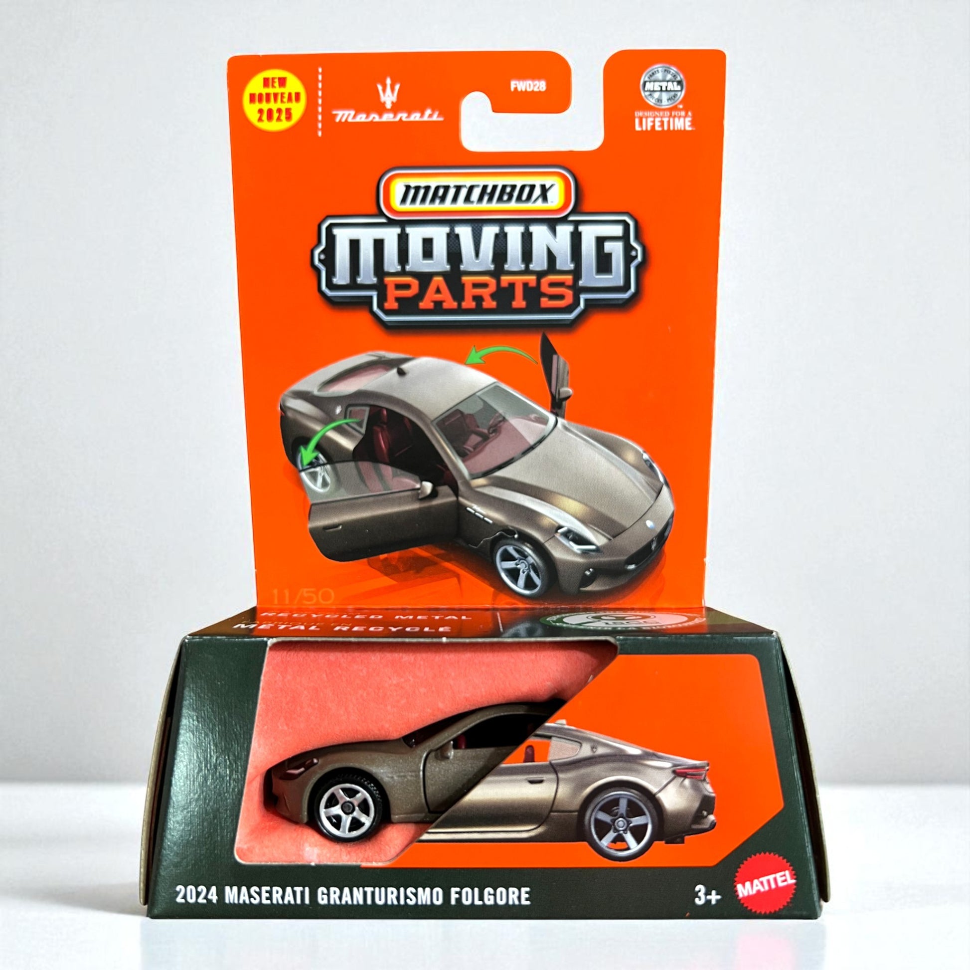 Hot Wheels MatchBox Moving Parts - '24 Maserati GranTurismo Folgore (2025 Edition) FWD28 Series Mattel