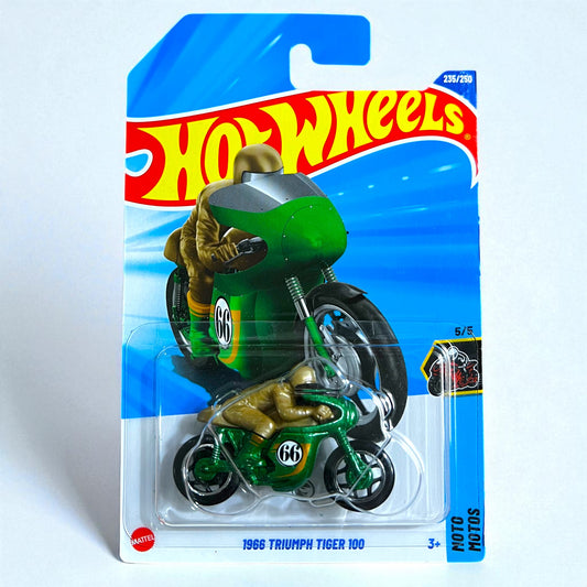 Hot Wheels ’N’ Series 1966 Triumph Tiger 100 - 2025 Edition - 235/250 - HYY04 N7C6 Motorcycle Collectible Mattel
