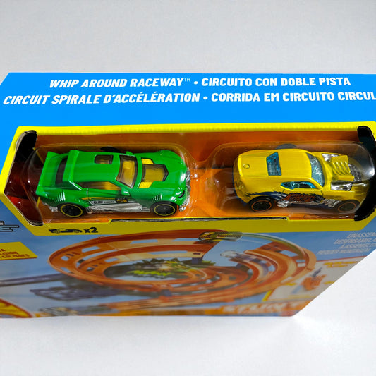 HotWheels Stunt Tracks Spiral Loops Circuit HTK17, 2 Cards, 22.5Inch+ Mattel