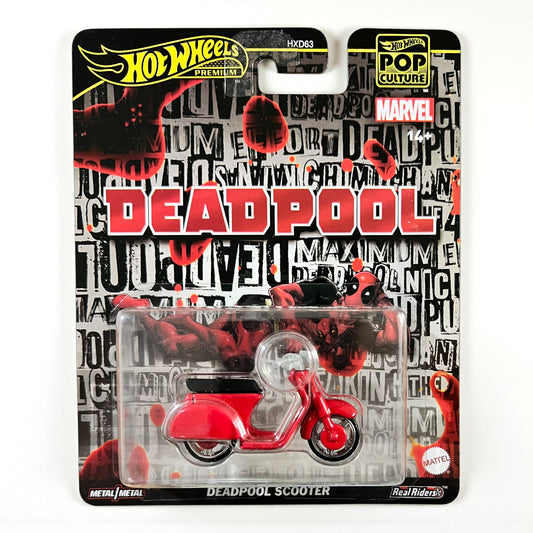 Hot Wheels Premium Pop Culture Dead Pool Scooter - HXD63 Series - 2025 Edition Mattel