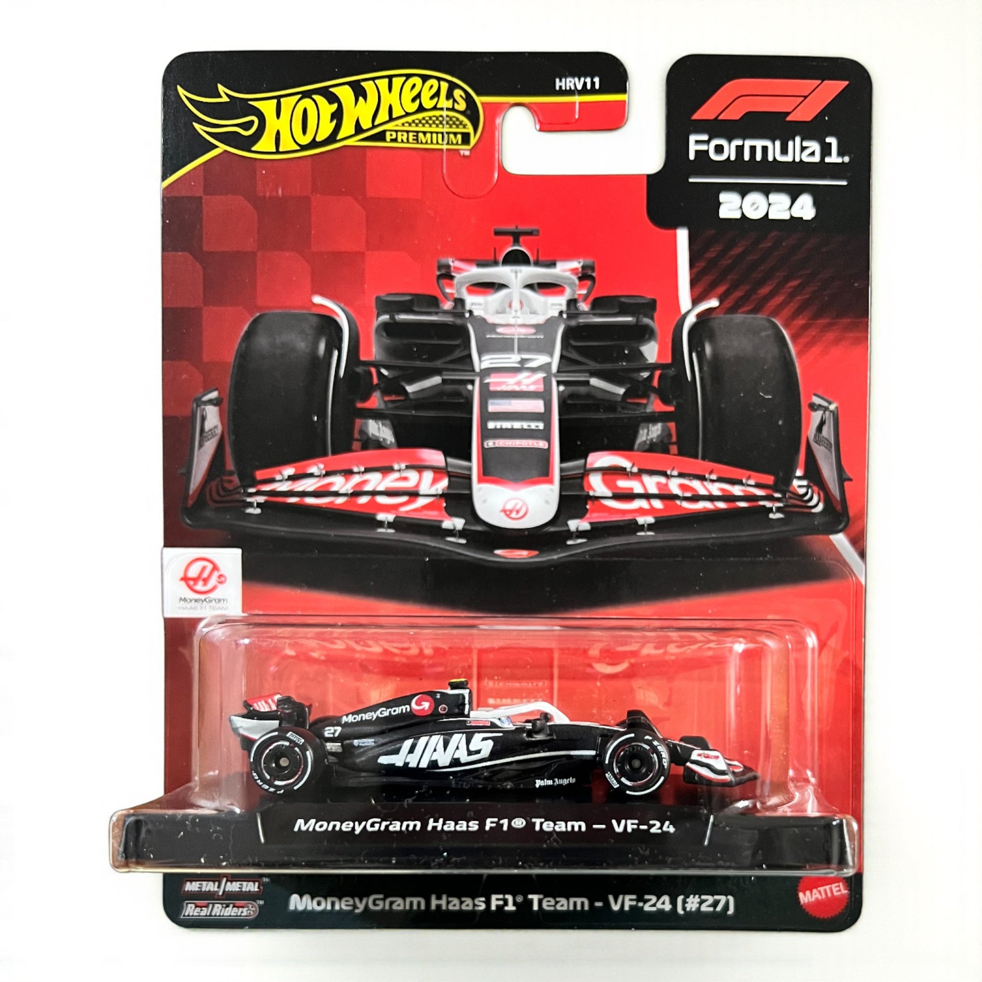 Hot Wheels Premium Formula 1 - MoneyGram HAAS F1 Team VF-24 (#27) - HRV11 Series (2025) Mattel