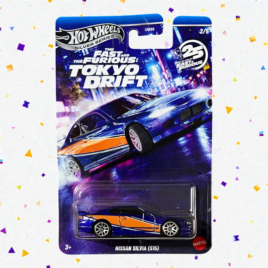 Hot Wheels Silver Series - Nissan Silvia (S15) - Fast & Furious Tokyo Drift - 2/5 - HNR88 Mattel