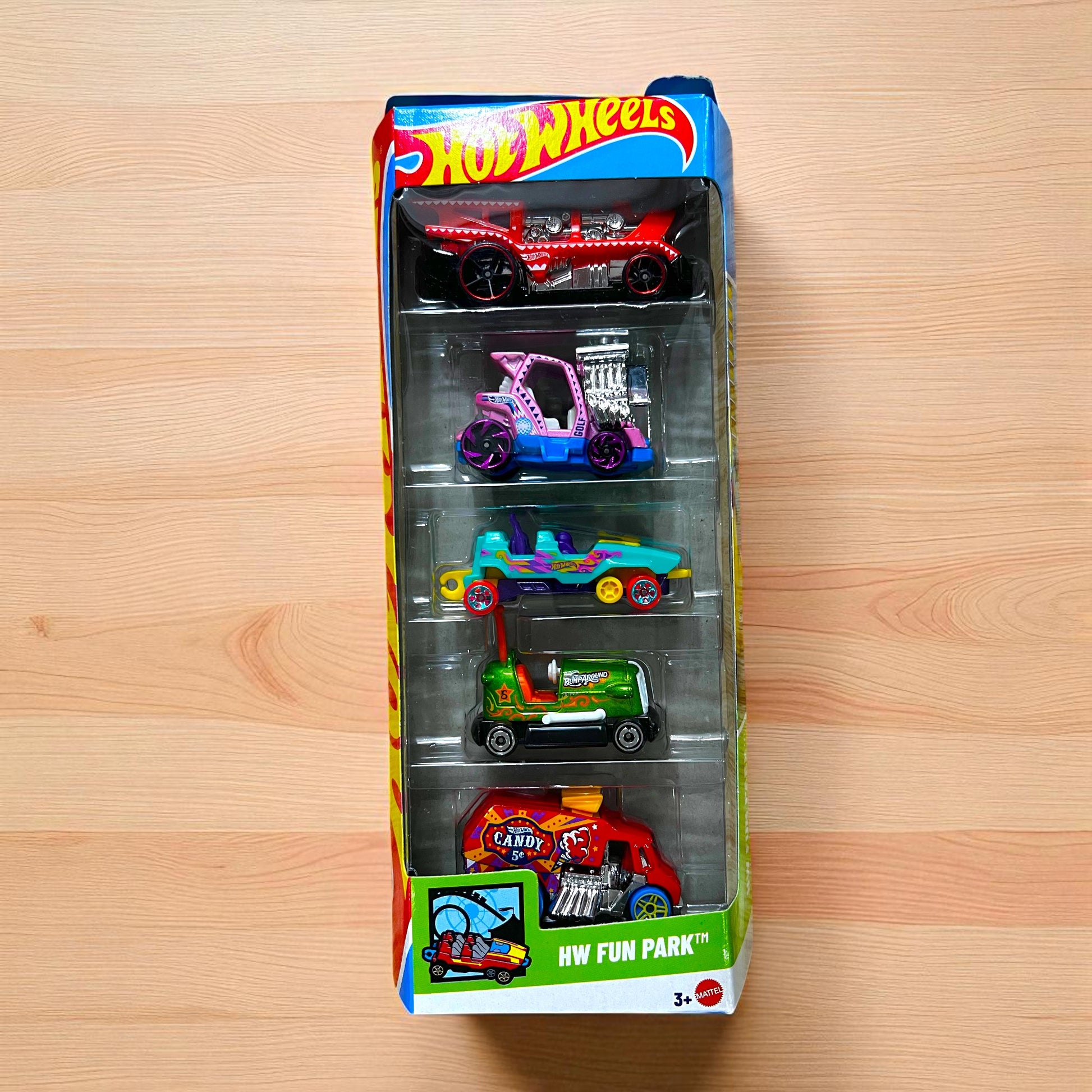 Hot Wheels Pack of 5 - JBJ88 Series - HW Fun Park Edition (2025) Mattel