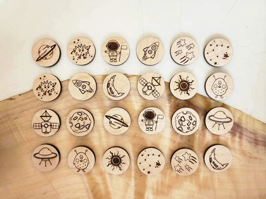 Wooden Kids Memory Game - Space Theme Shop Sentosa