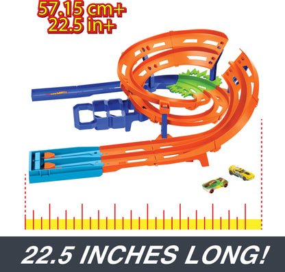 HotWheels Stunt Tracks Spiral Loops Circuit HTK17, 2 Cards, 22.5Inch+ Mattel