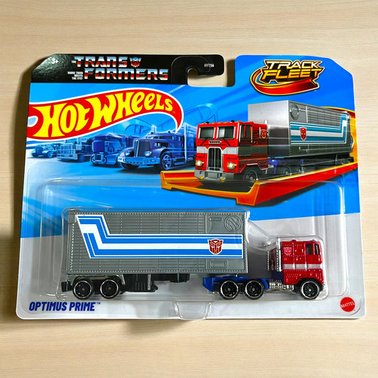 Original Hot Wheels Premium HYT56 - Optimus Prime Transformers Track Fleet (2025 Edition) Mattel