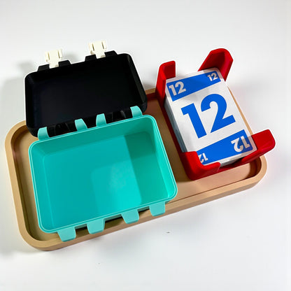 Phase 10 Card Game Storage Box with Removable Tray | Multicolor Deck Organizer & Travel Case