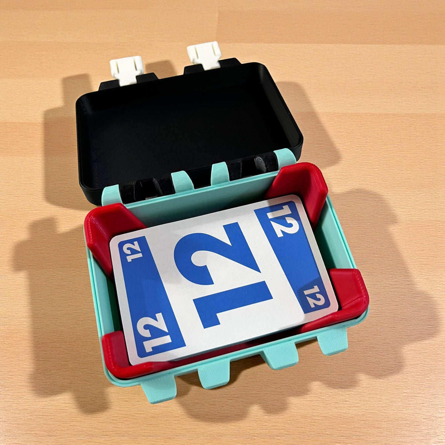 Phase 10 Card Game Storage Box with Removable Tray | Multicolor Deck Organizer & Travel Case