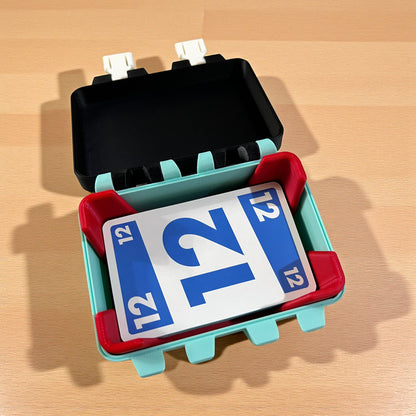 Phase 10 Card Game Storage Box with Removable Tray | Multicolor Deck Organizer & Travel Case