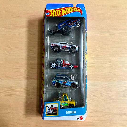 Hot Wheels Pack of 5 - JBJ85 Series - Tooned Edition (2025) Mattel