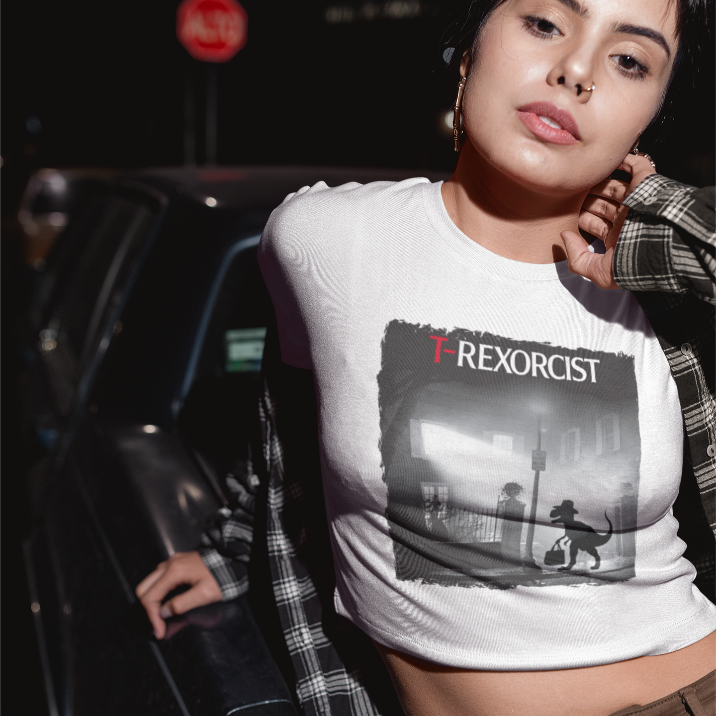 T-Rexorcist Crop Top Printrove