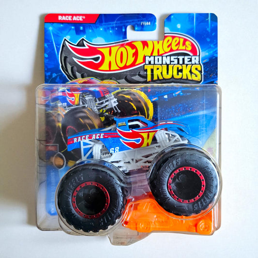 Race Ace With Crushed Car - Original Hot Wheels Monster Truck Premium FYJ44 (2025 Edition) Mattel