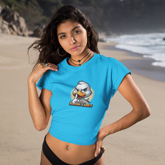 Shh No One Cares Crop Top Printrove