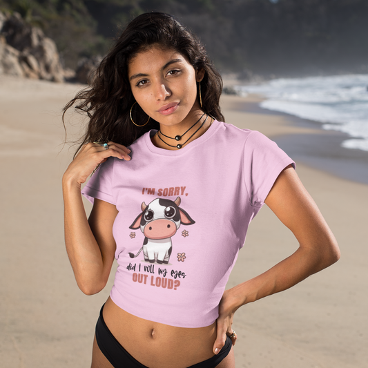 Roll My Eyes Out Loud Crop Top Printrove