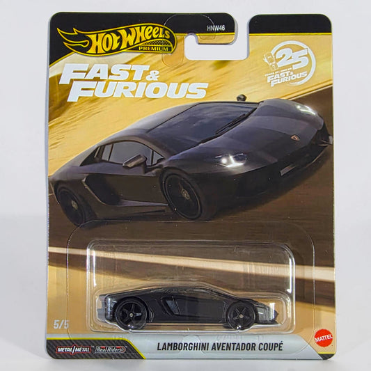 Hot Wheels Premium - Lamborghini Aventador Coupe - Fast & Furious 25th Anniversary - 5/5 - HNW46 Mattel