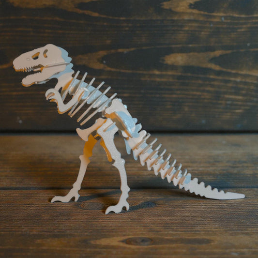 T-Rex Dinosaur Puzzle Kit Card - DIY Numbered Skeleton Model Toy for Kids | STEM Educational Build & Play Dinosaur Sentosa
