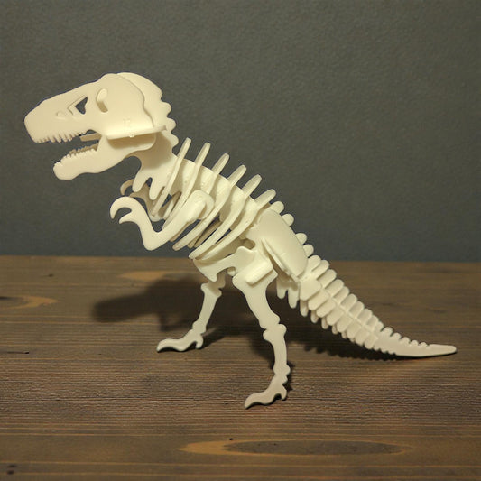 T-Rex Dinosaur Puzzle Kit Card - DIY Numbered Skeleton Model Toy for Kids | STEM Educational Build & Play Dinosaur Sentosa