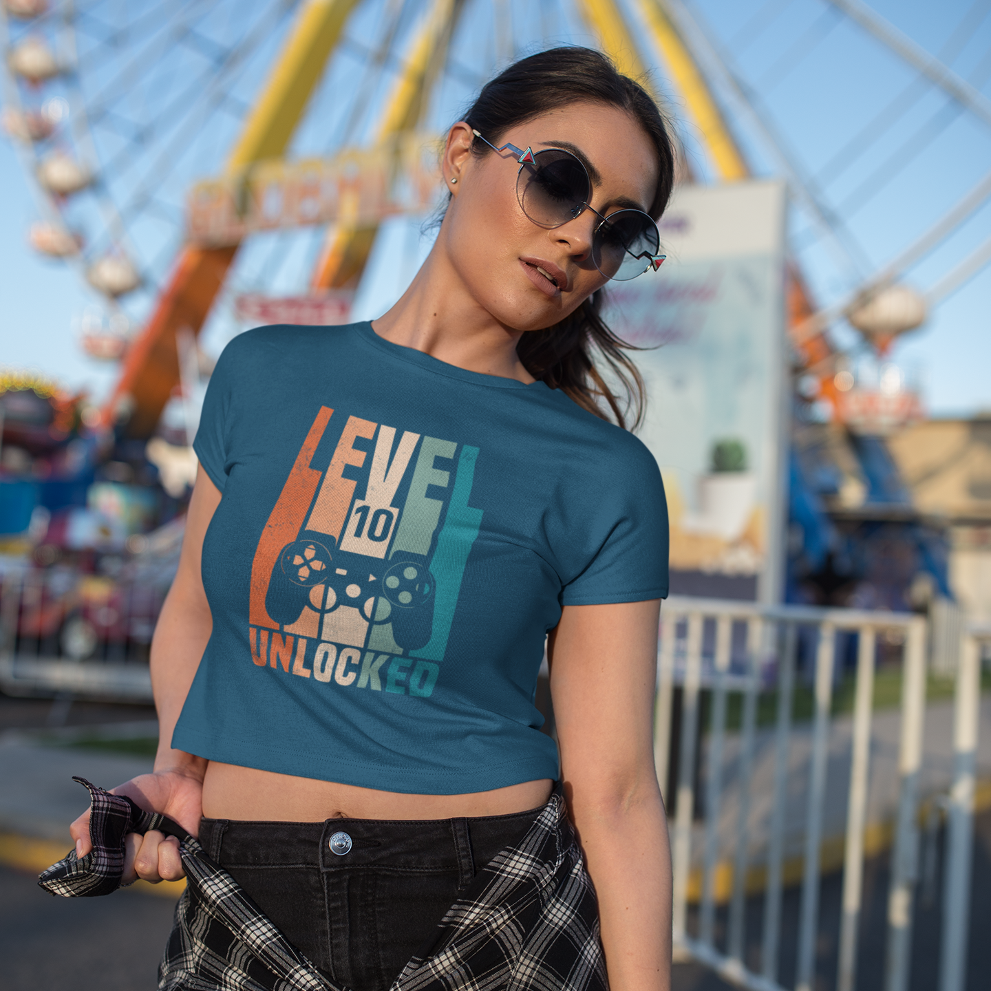 Level 10 Gamer Crop Top Printrove