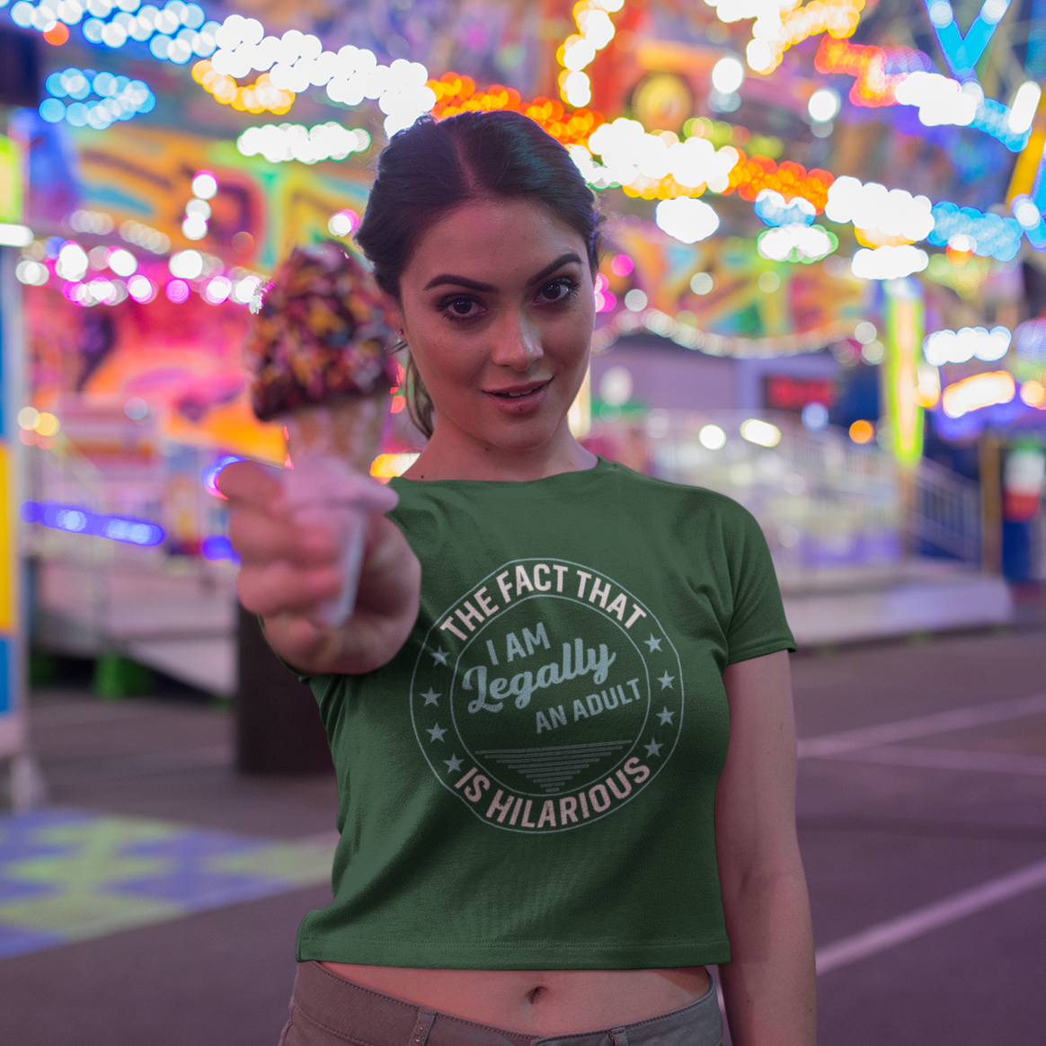 Legally An Adult Crop Top Printrove